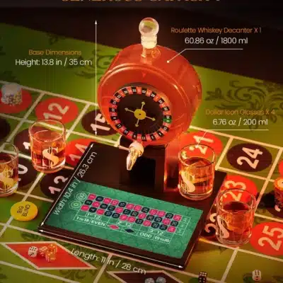 輪盤威士忌醒酒器套裝