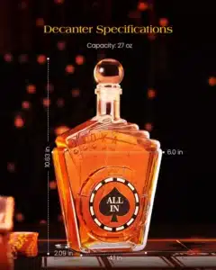 德州撲克威士忌醒酒器：圖片 3