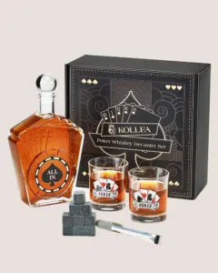 德州撲克威士忌醒酒器套裝：圖片 4